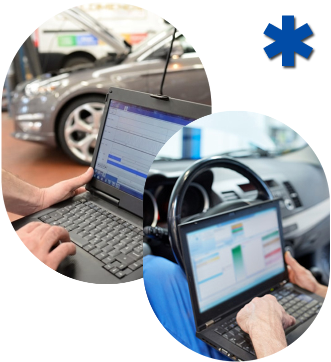 Technician performing advanced automotive programming and ECU reprogramming to enhance vehicle tuning, car performance, security, and efficiency at A.R.I.